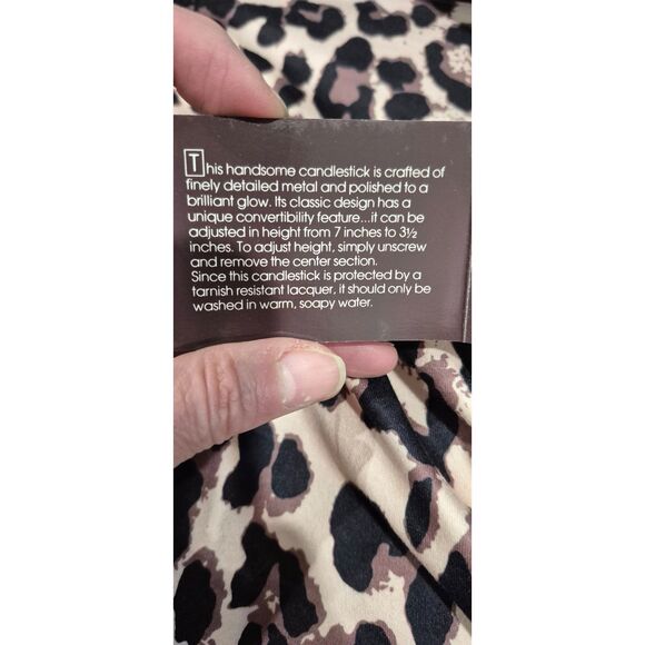 NEW VINTAGE Gallery Originals 1984 Silvertone Candlestick Convertible Size 2 Way - Picture 4 of 5